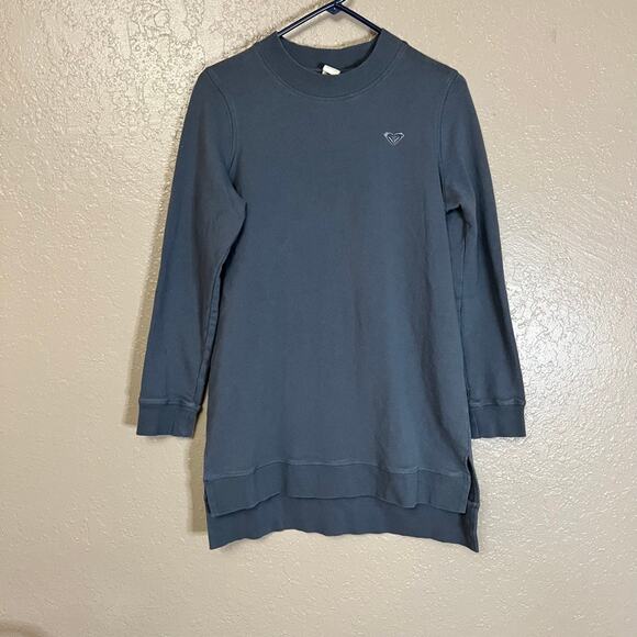 Roxy Suns Spinning Sweatshirt dress tunic gray medium - Picture 1 of 6